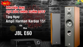 Tặng ngay ampli Harman Kardon AVR 151 trị giá 11 triệu đồng khi mua loa JBL E60