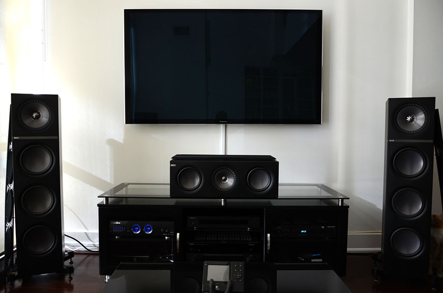 setup loa KEF Q900 trong can phong