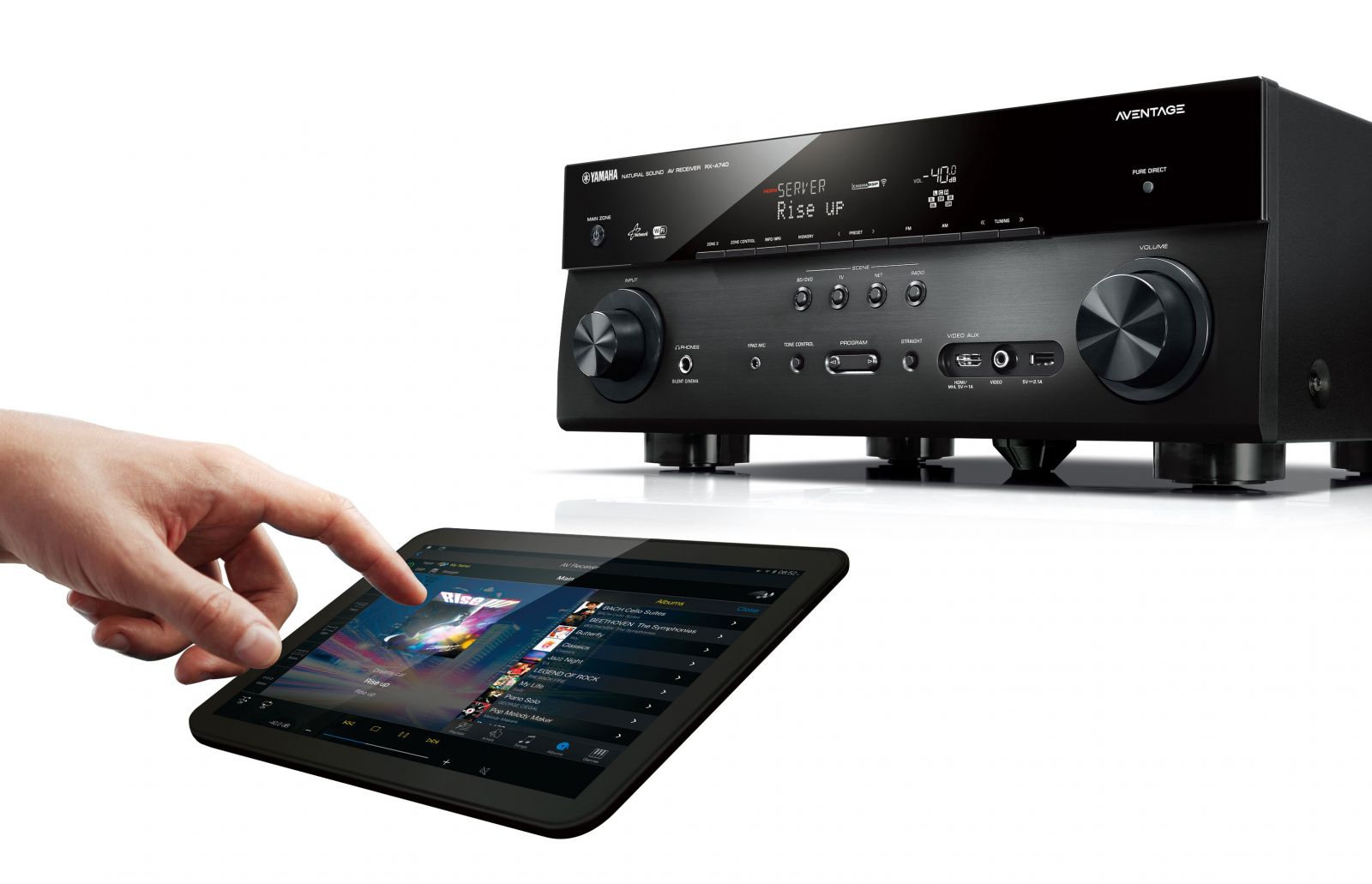 Amply Yamaha RX-A740 ket noi khong day