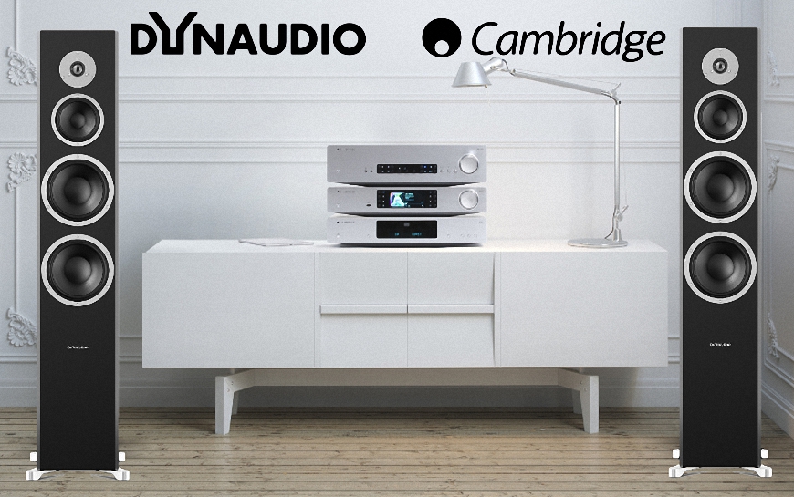 Loa Dynaudio Excite X44 ket hop ampli cambridge