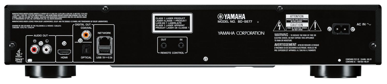 mat sau dau Blu-ray Yamaha BD-S677 